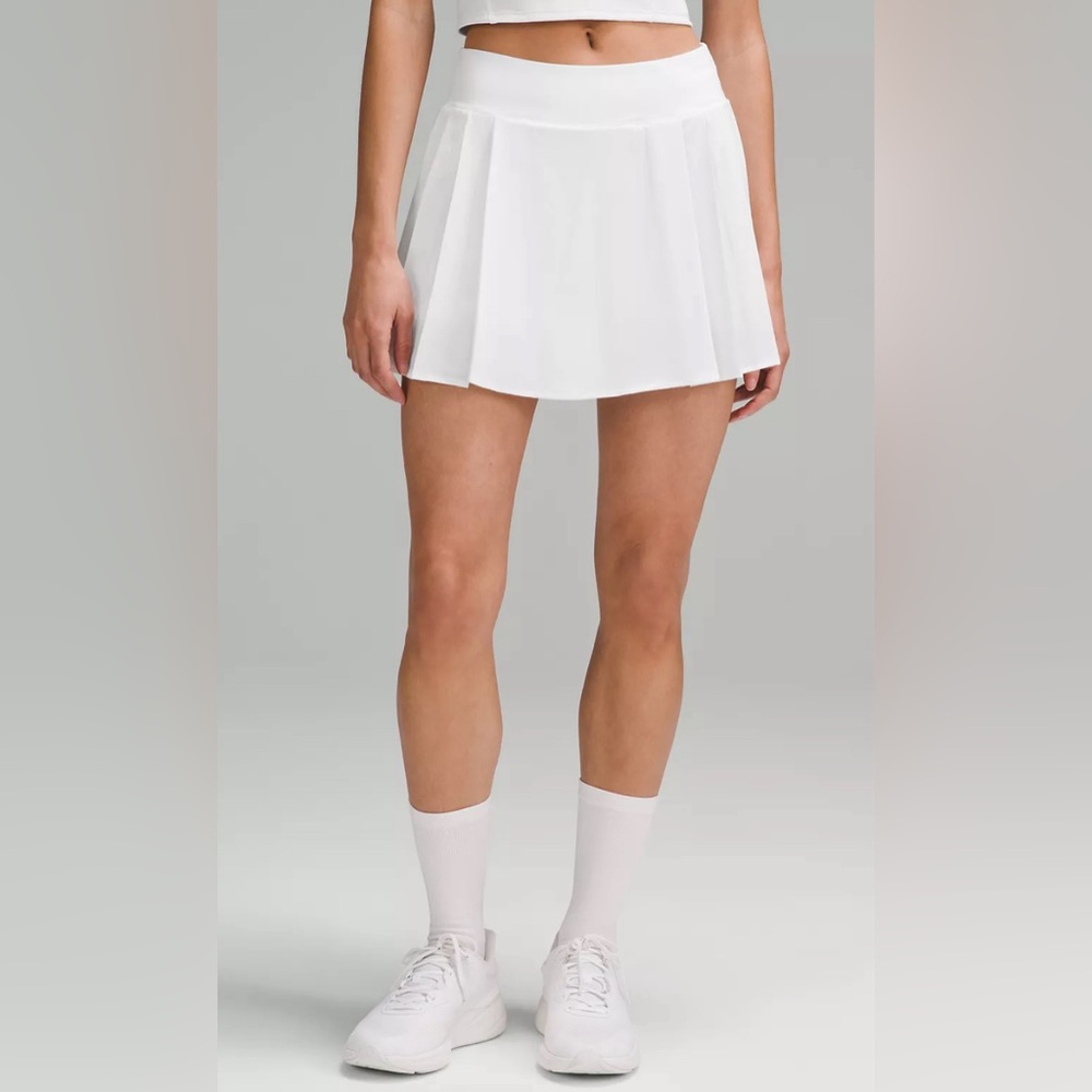 🆕Lululemon🍋 Side-Pleat High-Rise Tennis Skirt Colour White